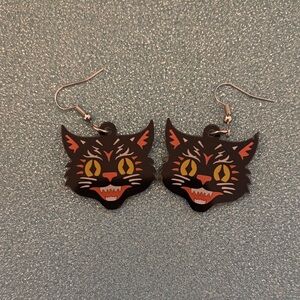 Black Cat Earrings